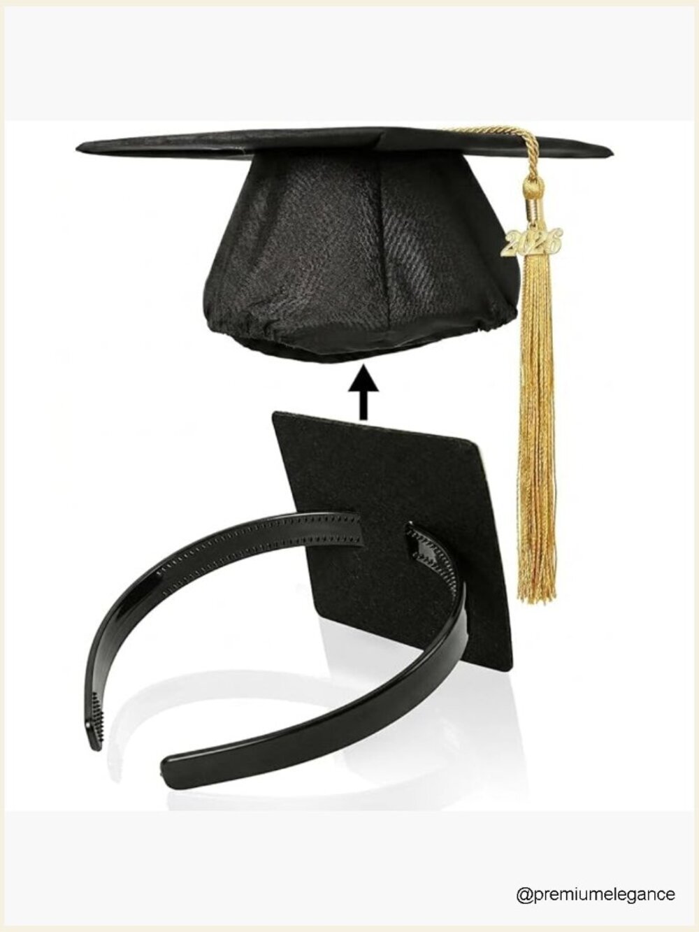 Graduation Cap Headband - Firm Non-Slip HairAccessory for Caps, Patented Design